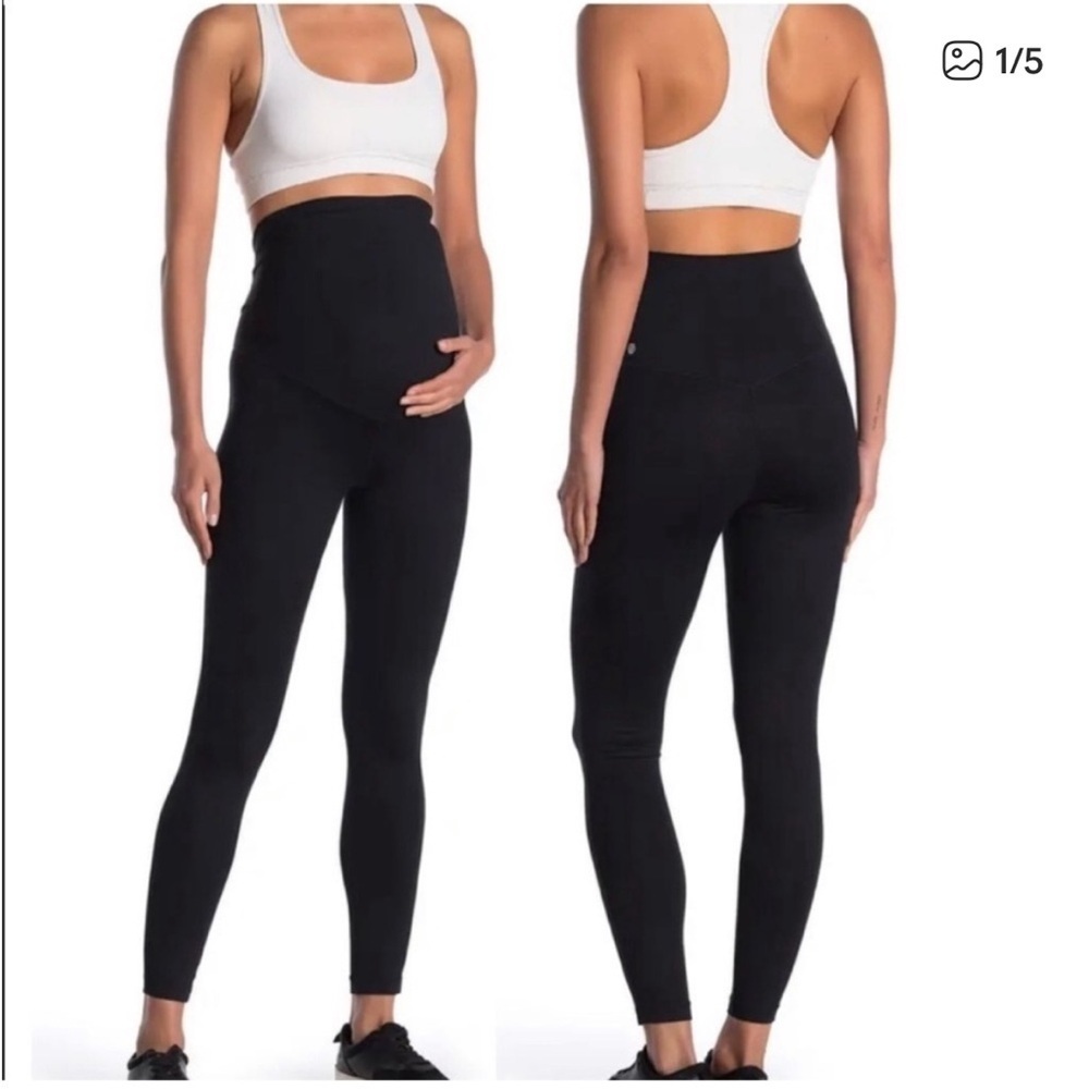 Zella Classic Black over belly maternity Leggings size small - Picture 1 of 5